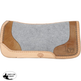New! Showman Felt Bottom Saddle Pad with Hand Tooled Hair on Argentina Cowhide and Laser Etched Praying Cowboy