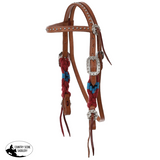 New! Showman Fiery Frontier Pony Sized Mohair Browband Headstall and Breastcollar Set - Country Scene Saddlery and Pet Supplies