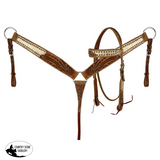 New! Showman Floral Frontier Browband Headstall and Breastcollar Set Tack Sets