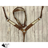 New! Showman Floral Frontier Browband Headstall And Breastcollar Set Tack Sets