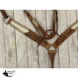 New! Showman Floral Frontier Browband Headstall and Breastcollar Set Tack Sets