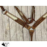 New! Showman Floral Frontier Browband Headstall And Breastcollar Set Tack Sets