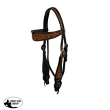 New! Showman Floral Tool and Hide - Argentina Cow Leather Browband Headstall - Country Scene Saddlery and Pet Supplies