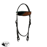 New! Showman Floral Tool and Hide - Argentina Cow Leather Browband Headstall - Country Scene Saddlery and Pet Supplies