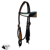 New! Showman Floral Tool and Hide - Argentina Cow Leather Browband Headstall - Country Scene Saddlery and Pet Supplies