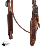 New! Showman Gardenia Argentina Cow Leather Browband Headstall - Country Scene Saddlery and Pet Supplies