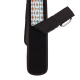 New! Showman Gray Blue Aztec Print Neoprene Girth With Velcro Stick and Peel - Country Scene Saddlery and Pet Supplies