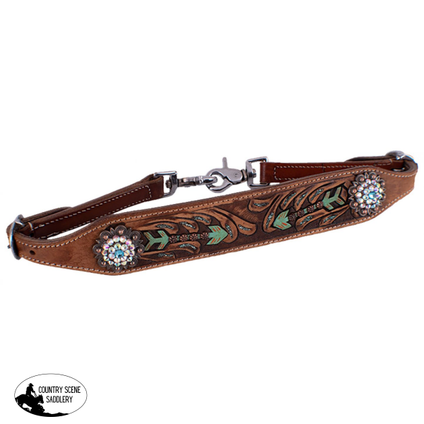 New! Showman Hand painted arrow design wither strap