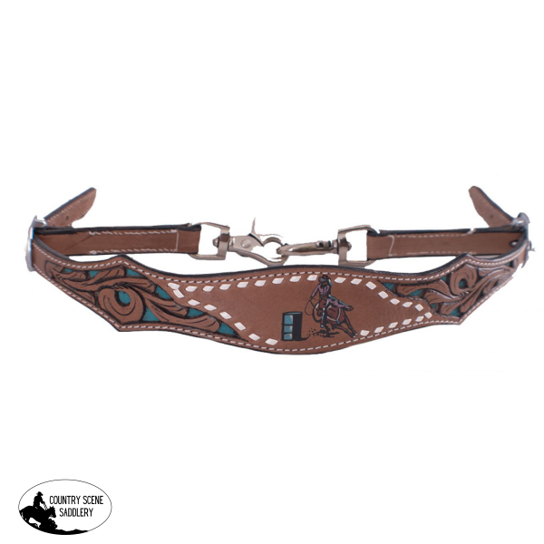 New! Showman Hand painted barrel racer wither strap wither strap