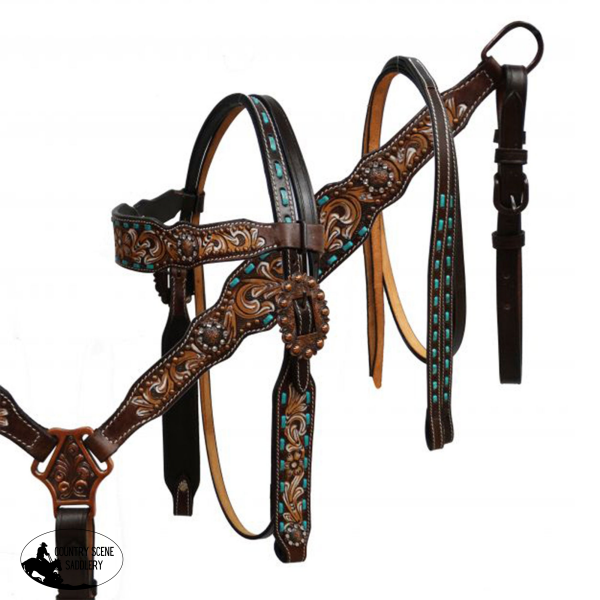New! Showman ® Browband Headstall & Breast collar set