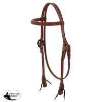 New! Showman Harness Leather Browband Headstall With Floral Buckles Horse Tack