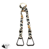 New! Showman Heavy Duty Nylon Adjustable Buddy Stirrups with Cowprint Design Barrel Irons