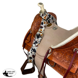 New! Showman Heavy Duty Nylon Adjustable Buddy Stirrups with Cowprint Design Barrel Irons