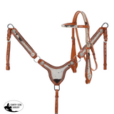 New! Showman Hide Haven Browband Headstall And Breastcollar Set Tack Sets