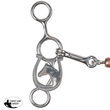 New! Showman Horseshoe Haven Stainless Steel JR Cowhorse Bit with Dog Bone and Copper Roller - Country Scene Saddlery and Pet Supplies