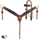 New! Showman Laurel Browband Headstall and Breastcollar Set