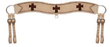 Showman™ leather basketweave tooled tripping collar - Country Scene Saddlery and Pet Supplies