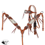 New! Showman Leather Lily Browband Headstall and Breastcollar Set - Country Scene Saddlery and Pet Supplies