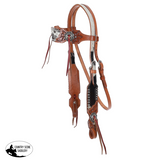 New! Showman Leather Lily Browband Headstall and Breastcollar Set - Country Scene Saddlery and Pet Supplies