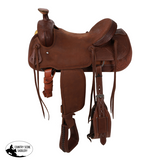 New! Showman Legacy Series Roughout and Tooled Roping Saddle -Product ID: 626 - Country Scene Saddlery and Pet Supplies