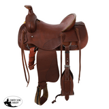 New! Showman Legacy Series Waffle Tooled Roping Saddle - 16 Inch 16 inch Roping saddle