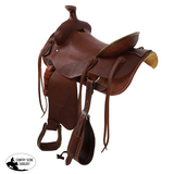 New! Showman Legacy Series Waffle Tooled Roping Saddle - 16 Inch 16 inch Roping saddle