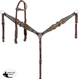 New! Showman Leopard Luxe One Ear Headstall and Breastcollar Set - Tack Sets