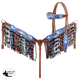 New! Showman Liberty Browband Headstall and Breastcollar Set - Country Scene Saddlery and Pet Supplies