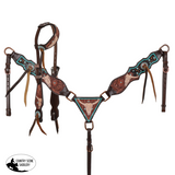 New! Showman Limited Edition Desert Skull One Ear Headstall And Breastcollar Set Tack Sets