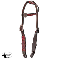 New! Showman Limited Edition Fiery Rose One Ear Headstall And Breastcollar Set Tack Sets