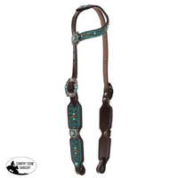 New! Showman Limited Edition Teal Tides One Ear Headstall And Breastcollar Set Horse Tack