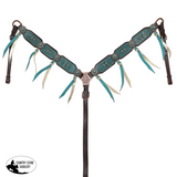 New! Showman Limited Edition Teal Tides One Ear Headstall And Breastcollar Set Horse Tack