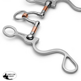 New! Showman Long S Shank with Copper Wrapped Ported Rollers - Country Scene Saddlery and Pet Supplies