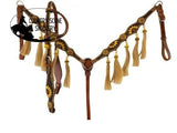 Showman™ Medium Oil Browband Headstall and Breast collar set - Country Scene Saddlery and Pet Supplies