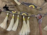Showman™ Medium Oil Browband Headstall and Breast collar set - Country Scene Saddlery and Pet Supplies