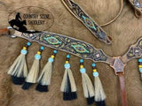 Showman™ Medium Oil Browband Headstall and Breast collar set - Country Scene Saddlery and Pet Supplies