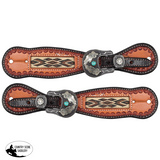 New! Showman Men's Sacred Sierra Argentina Cow Leather Spur Straps - Country Scene Saddlery and Pet Supplies