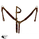New! Showman Miracle Braid One Ear Headstall and Breast Collar Set - pink Tack Sets