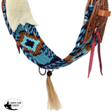 New! Showman Mustang Mesa Mohair Wool String Girth with Fleece Padding Browband Headstall