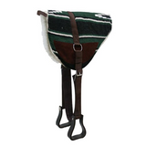 New! Showman Navajo Bareback Saddle Pad with Kodel Fleece Bottom one size / Hunter Green Equine Products