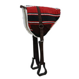 New! Showman Navajo Bareback Saddle Pad with Kodel Fleece Bottom one size / red Equine Products