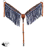 New! Showman Nightshade Beaded Browband Headstall and Breastcollar Set - Country Scene Saddlery and Pet Supplies