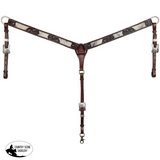 New! Showman Nightshade Hide Argentina Cow Leather Breastcollar - Full/Cob - #Western Bridles