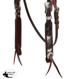 New! Showman Nightshade Hide Argentina Cow Leather Browband Headstall - Country Scene Saddlery and Pet Supplies