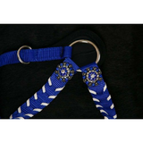 New! Showman Nylon headstall and breast collar set with stitched trim and crystal rhinestone conchos - Country Scene Saddlery and Pet Supplies