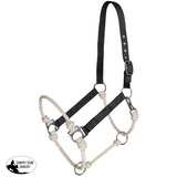 New! Showman Nylon Hybrid Halter - Black - Halters