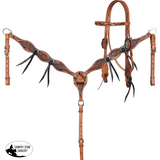 New! Showman Ornate Outlaw Browband Headstall and Breastcollar Set - Tack Sets