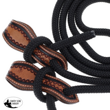 New! Showman Parachute Cord Roping Reins with Slobber Straps - Country Scene Saddlery and Pet Supplies