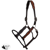 New! Showman Poppy Hybrid Leather Halter - Western Pads