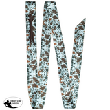 New! Showman Powder Blue Longhorn Nylon Tie Strap and Off Billet Set - Country Scene Saddlery and Pet Supplies